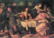 TINTORETTO, Jacopo The Supper at Emmaus ar oil on canvas